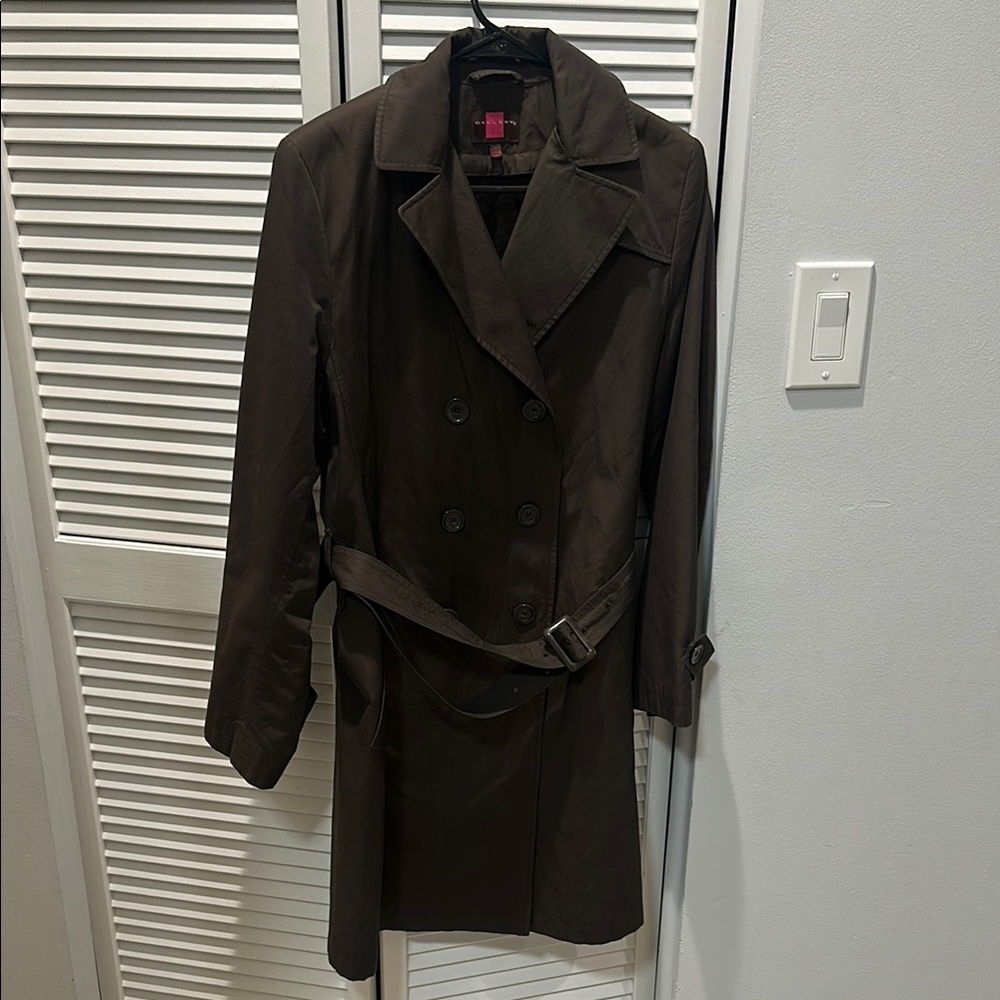 Gallery Brown Belted Rain Coat
